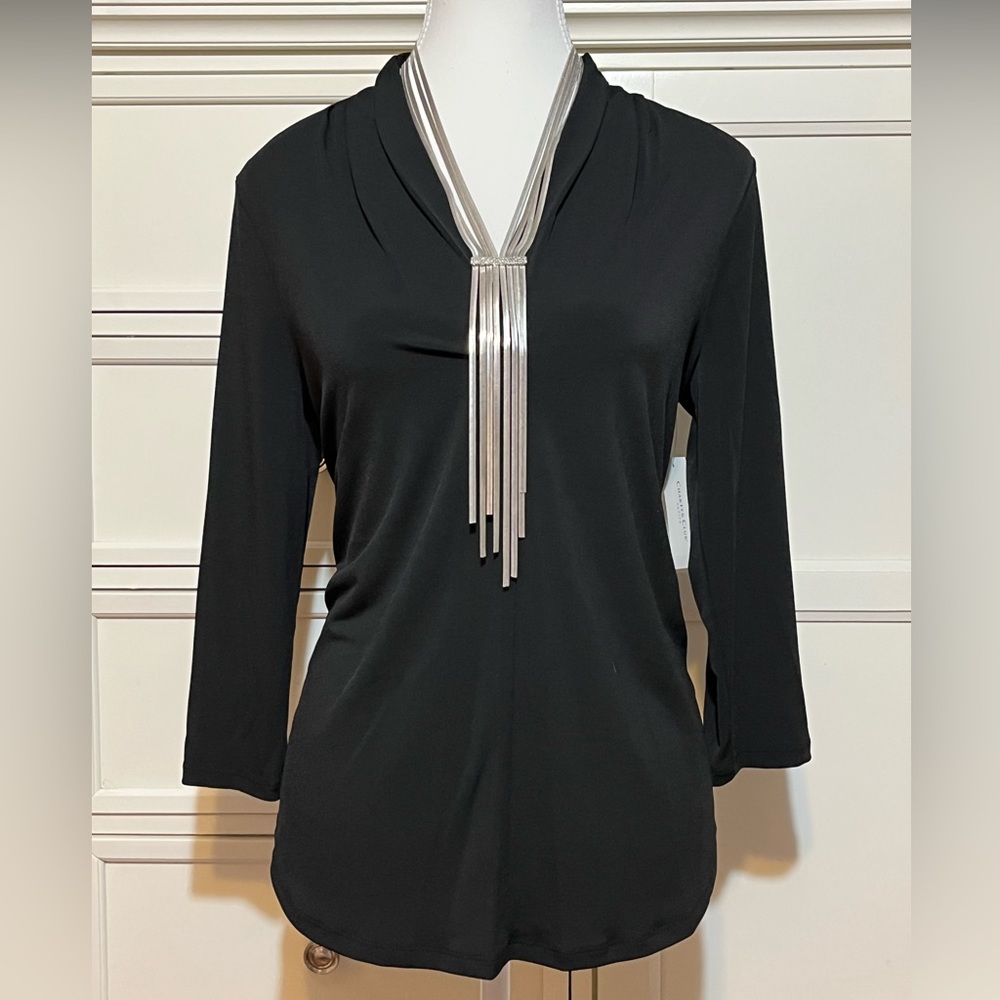 4/$25   CHARTER CLUB blouse. NWT. SIZE Petite M